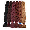 Однотонні коси канокалон 32 коліри палітри. Довжина 60 ± 5 см Вага 100 ± 5 г Термостійкий коса, фото 6