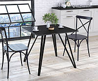 Стол обеденный Лима 80-80 Loft Design 80х80х74 см Венге Луизиана. Кухонный стол лофт из металла