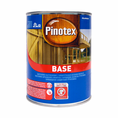 PINOTEX Base, біоцидний (антисептичний) захисний грунт для деревини, 1л, фото 2