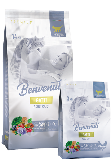 Benvenuti Gatti корм для котів з куркою 3 кг