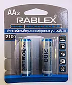 Акумулятори RABLEX HR6 RB-2100/ 1.2V / 2100 mAh / Ni-MH / AA / блістер / 2шт