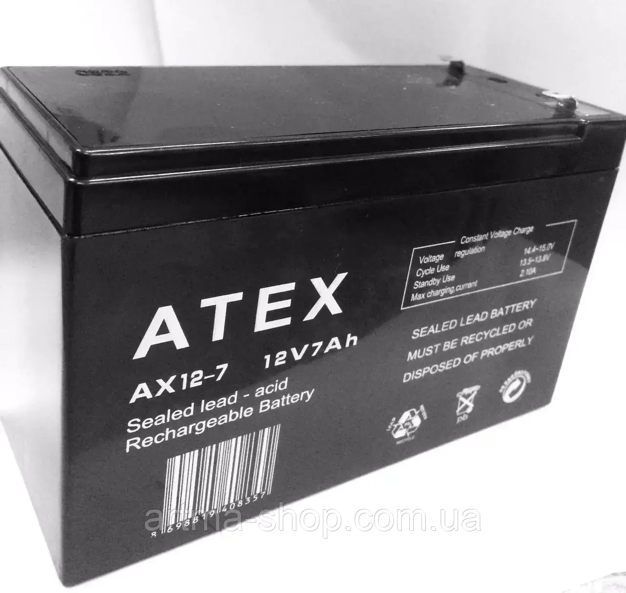 Акумулятор ATEX 12v7Ah AX 12-7