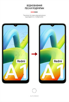 Гідрогелева плівка ArmorStandart Anti-Blue для Xiaomi Redmi A1 A1+ Poco C50 (ARM62820) Transparent, фото 3