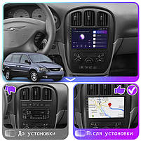 Штатна магнітола Lesko для Chrysler Voyager IV 2000-2004 екран 10" 1/16Gb Wi-Fi GPS Base Вояжєр 1 шт., фото 2