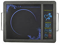 Настільна кухонна електроплита Domotec MS-5842 Чорна, Плита сенсорна, Електроплита для дачі