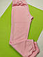Спортивні брюки на дівчинку, на зріст 140 см, турецька двохнитка, колір рожевий, фото 3