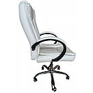 Офісне крісло операторське для персоналу Bonro B-607 крісло для офісу комп'ютерне біле крісла офісні, фото 8