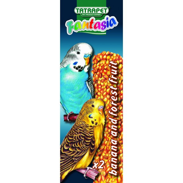 Ласощі для хвилястих папуг з бананом та фруктами 18-19 см TatraPet Fantasia 2 шт/уп