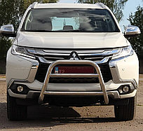 Кенгурятник WT022 (нерж) Mitsubishi Pajero Sport 2015-