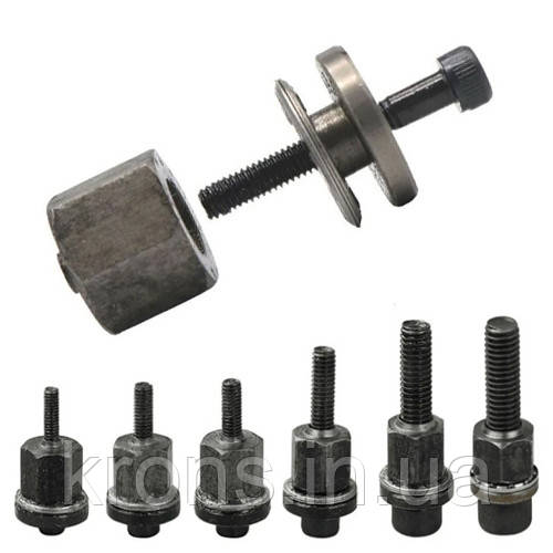 Набір із 6 шт. адаптерів для встановлення нарізних заклепок М3-М10, фото 1
