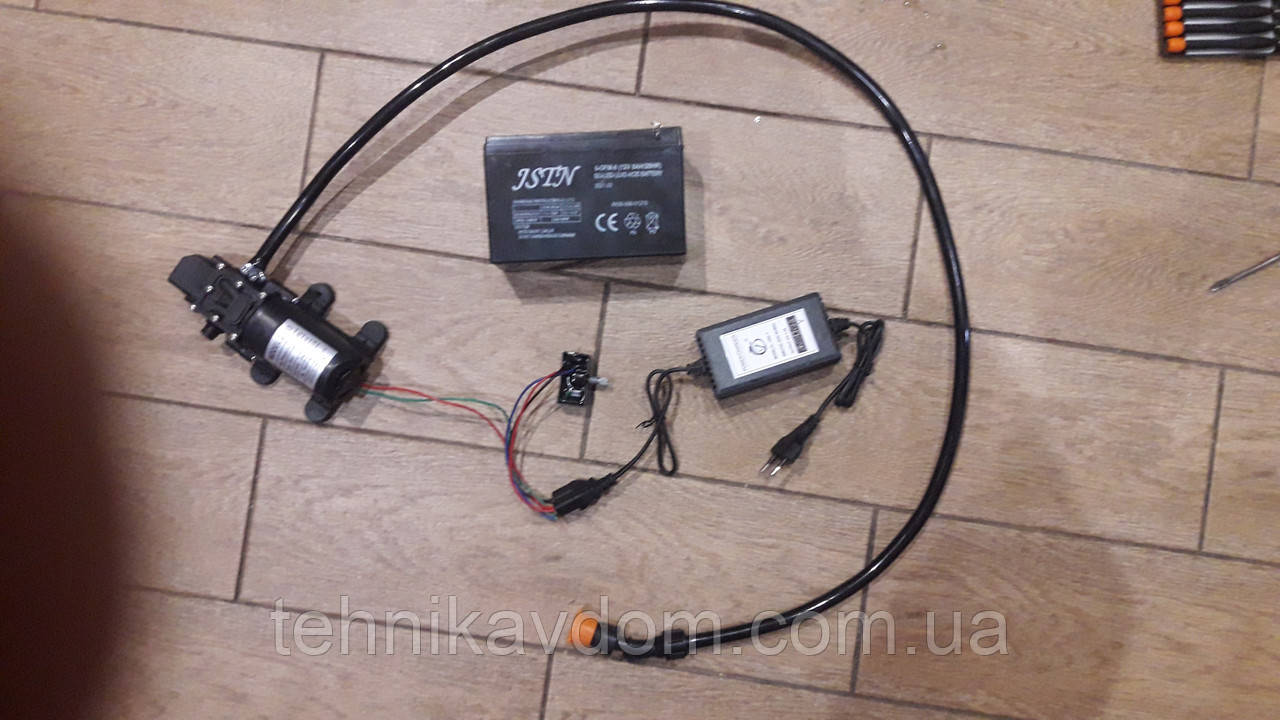 Літній душ із регулюванням потужності 12V 220 Вт + акумулятор, фото 1