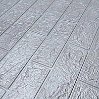 Рулонные 3Д-панели Серебро кирпич рулон 3080*700*3мм стен обои-панели текстура под кирпич самоклейка (R017-3)