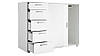 Комод Кейс 2дв 5шх (Білий) 152, фото 3