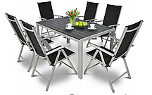 Набір садових меблів алюмінієвої Sydney Foldable Focus Garden срібло