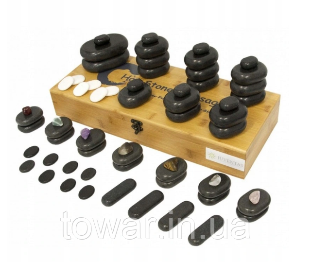 Набір із 64 базальтових масажних каменів