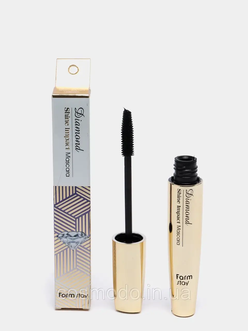 Ультрачорна туш з ефектом глянцю FarmStay Diamond Shine Impact Mascara 12 ml