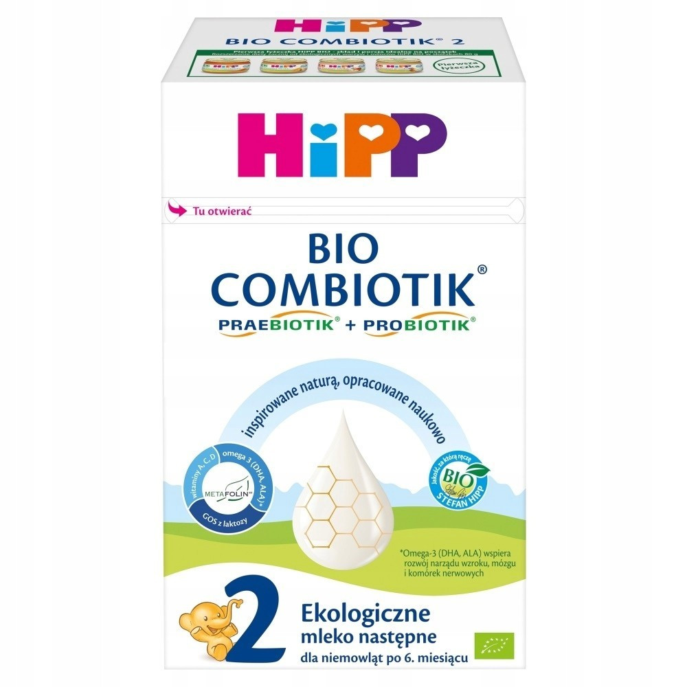 Дитяча суха молочна суміш HiPP Bio Combiotik 2 для немовлят з 6 місяців 550 г