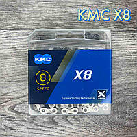 Ланцюг KMC X8 Silver/Gray, для 8 швидкісних трансмісій велосипеда