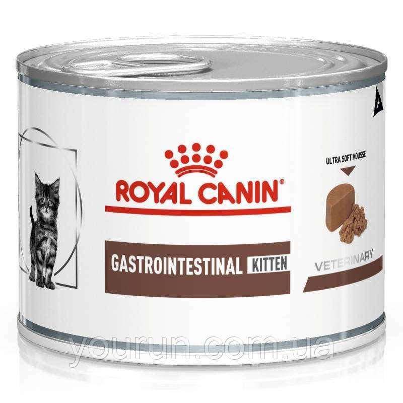 Royal Canin Gastrointestinal Kitten -корм, дієта для кошенят при розладах травлення (мус)195 гр