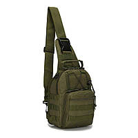 Тактическая армейская сумка - рюкзак через плечо зеленого цвета, военный рюкзак на одно плече для зсу SV SV SV