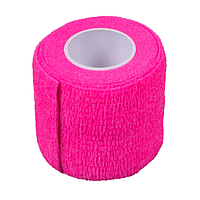 Бандажна стрічка для перманентного макіяжу, бинт для тату машинки (4.5 м*5 см), колір рожевий