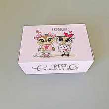 Коробка для десертів і капкейків Подружки/ Ланч бокс Подружки 180*120*80