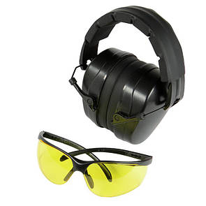 Стрілецькі пасивні навушники та окуляри Champion Eyes and Ears Combo Ear Muffs and Safety Glasses 4062 Чорний