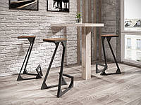 Барный стул MebelProff Зетт, металлический стул, стол лофт, стул на кухню, в офис