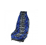 Чохли салону автомобільні універсальні хутряні комплект перед+зад сині 3 кольори, фото 2