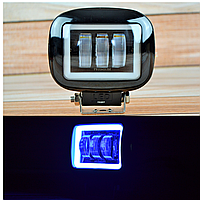 Дополнительная светодиодная LED фара 45Вт Квадратная Синий ангельский Глаз Четкой световой теневой границей