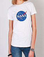 Жіноча футболка NASA  ⁇  Біла футболка "жіноча футболка Наса