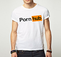 Біла футболка PORNHUB / футболка порнхаб