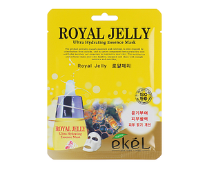 НАБІР 10 масок - Тканинна маска з екстрактом бджолиного маточного молочка Ekel Royal Jelly Hydrating Essence Mask, 25 мл.*10 шт.