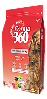 Сухой корм Forma 360 для собак средних пород с ягнёнком и рисом 3 кг