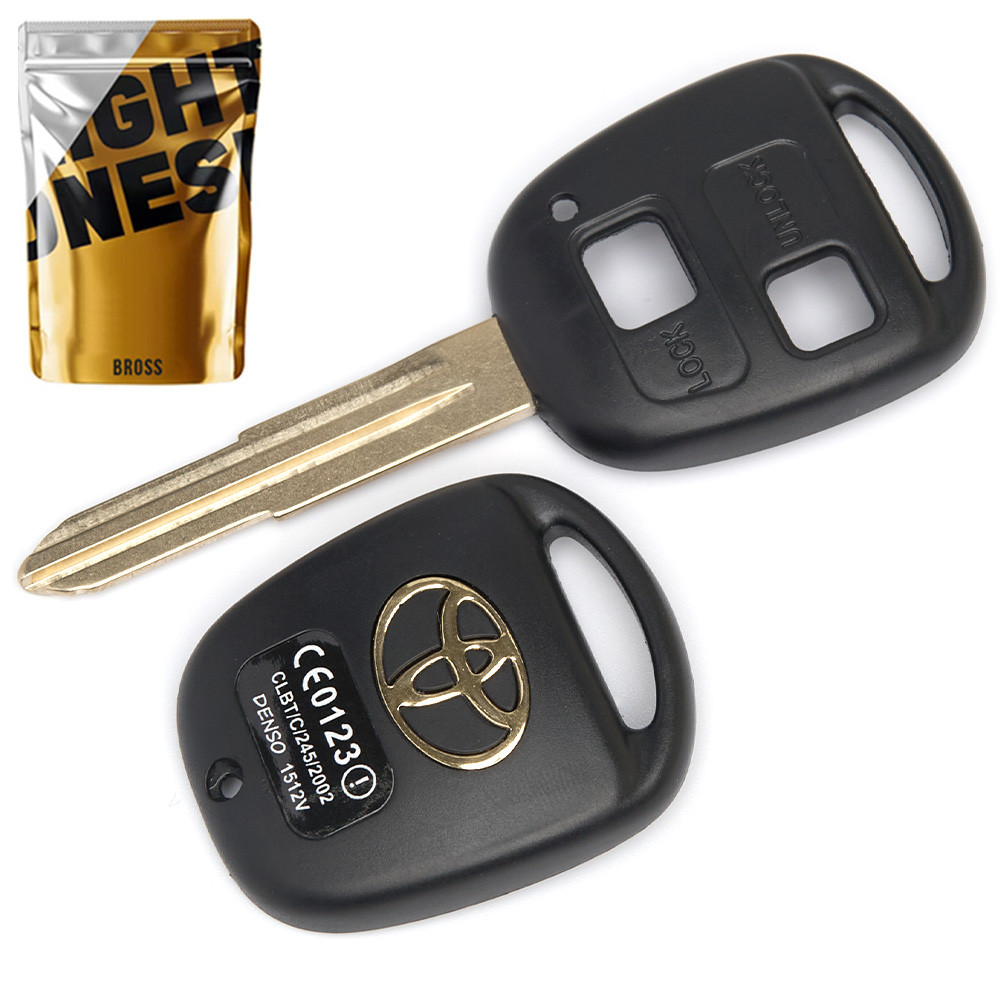 Корпус ключа на 2 кнопки Toyota Avensis, Corolla, RAV 4, Camry 30, Land Cruiser 100 (J100) (праве