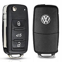 Викидний корпус ключа на 3 кнопки Volkswagen Passat B7, Tiguan, Golf 6, New Beetle, Polo 5, Skoda Fabia,