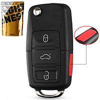 Выкидной корпус ключа на 3 кнопки Volkswagen Passat B5 , Passat B6 , Tiguan , Golf 4 , Golf 5 , New Beetle ,