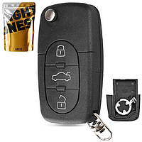Выкидной корпус ключа на 3 кнопки Audi A2 , A3 ( 8L , 8P ) , A4 ( B5 , B6 ) A6 ( C5 ) , A8 , TT , RS4 ,