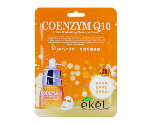 НАБІР 10 масок - Тканинна маска із коензимом Q10 Ekel Coenzym Q10 Ultra Hydrating Essence Mask, 25 мл.*10 шт.