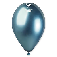 Латексна кулька Gemar 13"/092 Хром синій ShinyBlue