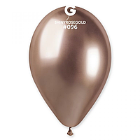 Латексный шарик Gemar 13"/096 Хром розовое золото Shiny Rose Gold