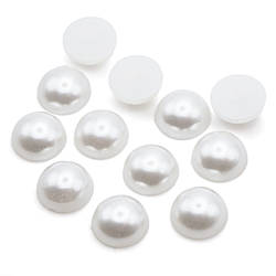 Напівнамистини акрилові 8 мм +-150 шт. Білий