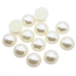 Напівнамистини акрилові 8 мм +-150 шт. Айворі