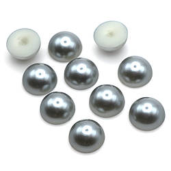 Напівнамистини акрилові 8 мм +-150 шт. Сірий