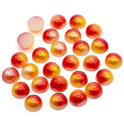 Напівнамистини акрилові 3 мм +-500 шт. Червоний з жовтим