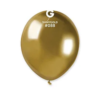 Латексний кулька Gemar 5"/088 (13 см) Хром золото Shiny Gold