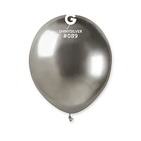 Латексний кулька Gemar 5"/089 (13 см) Хром срібло Shiny Silver