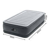Intex 64412 надувная кровать Comfort Plush Elevated 191х99х46 см с встроенным электронасосом, фото 3