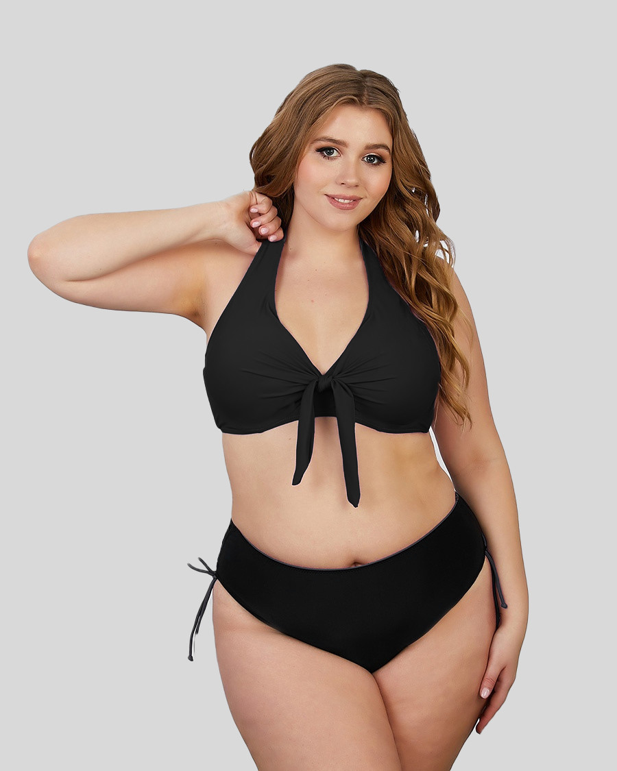 ОПТ Купальник для повних жінок Sisianna 53926 чорний на укр. 52 54 56 58 60 розмір