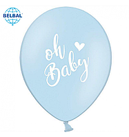 Латексный шарик BELBAL 12"(30 см) OH BABY на голубом